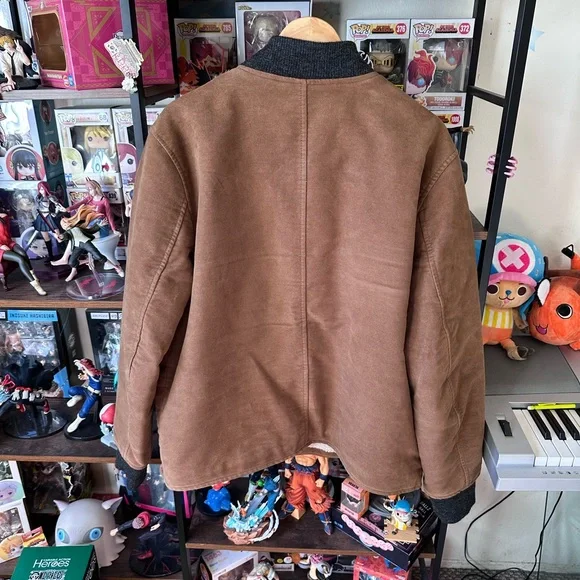 Banana Republic Moleskin Bomber Jacket Brown Sherpa Lined Men’s Large